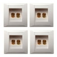 thumbnail image 1 of 4X Wall Socket Connection Port with 2 Jack Speaker White, 1 of 5