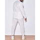 thumbnail image 4 of TRKIYQC Conjunto de lino de 2 piezas para hombre, camisas de manga larga con botones de color sólido, pantalones cargo casuales con bolsillos, trajes de otoño TRKIYQC  moda, 4 of 5