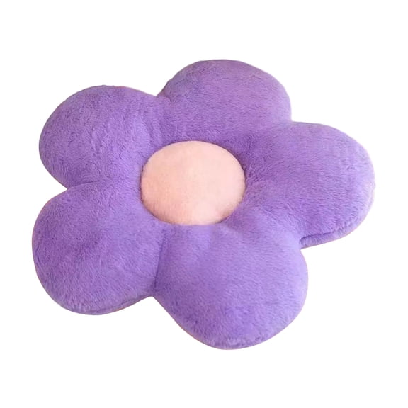 Flower Pillow, Cute Daisy Decorative Throw Pillow Cushion 19.6" Home Decorative Pillows for Bed, Sofa, Couch(Purple)