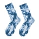 thumbnail image 5 of Paquete de 2 a 6 calcetines hasta la mitad de la pantorrilla Calcetines teñidos de algodón multicolor - 5 colores azul 2 piezas, 5 of 8