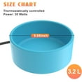 thumbnail image 2 of Heated Water Bowl for Dog & Cat, Outdoor Heated Dog Bowl, Waterproof Heated Pet Bowl Smart Thermal-Dish in Winter for Outside Heated Waterer for Dog, Cat, Chicken,Duck, 108oz 30 Watts, 2 of 7