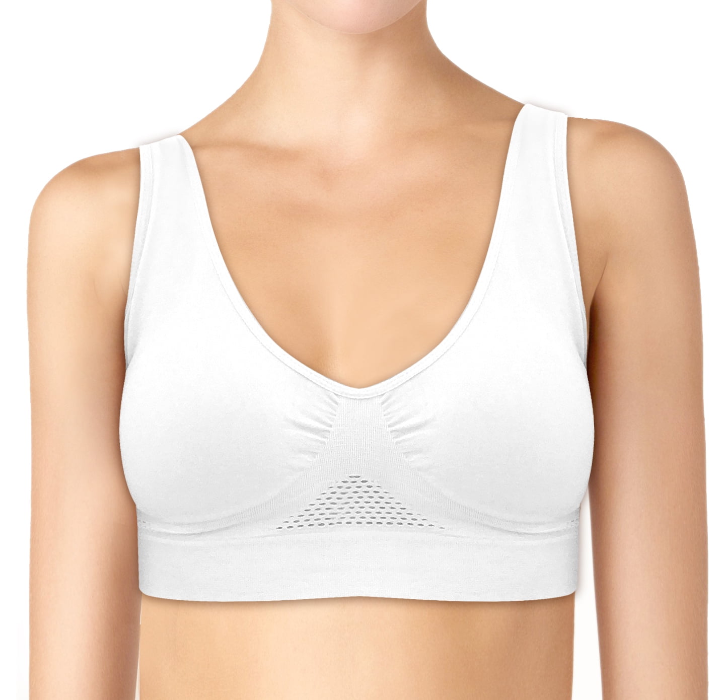 4-Pack Women's Seamless Wireless Cooling Unpadded Comfort Bra