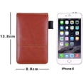 thumbnail image 4 of PU Leather Pocket Notebook A7 Handy Jotter with Pen and Solar Calculator, 4 of 5