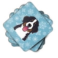 thumbnail image 2 of Carolines Treasures BB1671FC Snowflake Bernese Mountain Dog Foam Coaster Set of 4 3 1/2 x 3 1/2 multicolor, 2 of 3