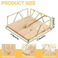 thumbnail image 2 of 2 PCS Napkin Holder for Table, Gold Napkin Holder with Weighted Arm, Metal Napkin Dispenser with Wood Base, Paper Napkin Holder for Kitchen Restaurant, 2 of 7