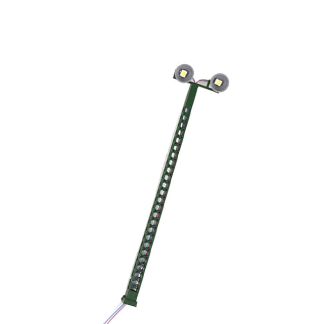 Billuyoard Modelo de luces de ferrocarril, diseño de patios de jardín, farolas para exteriores, lámpara de señal LED ligera, accesorios de construcción Artesanía Verde (luz blanca) Billuyoard HA064493-03