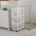 thumbnail image 4 of Sterilite Narrow 3 Drawer White Cart, 4 of 7