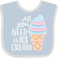 thumbnail image 3 of Inktastic All You Need is Ice Cream with Ice Cream Cone Boys or Girls Baby Bib, 3 of 4