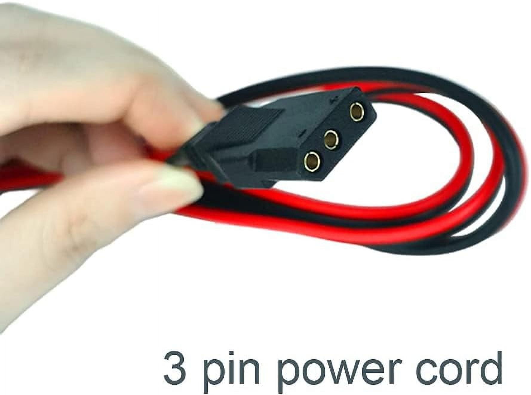cigarette socket to 3 pin plug CB Power Cord 3 Pin Plug Cable-12V Cigarette Lighter Plug Heavy Duty 16  Gauge with 3 Pin Socket for CB Ham Radios (2 Cigarette Lighter Plug)