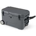 thumbnail image 1 of Gymax 52 Quart Portable Hard Cooler w/6-Day Ice Retention Pull Handle & Wheels Ruler Grey, 1 of 9