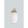 thumbnail image 6 of Lyrac Recycled Leather Platform Clogs In White, 6 of 10