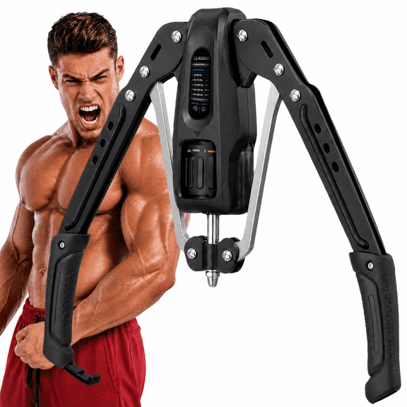 Clasmax Hydraulic Arm Exerciser, Adjustable 22–440 lbs Chest Expander for Chest, Shoulders & Arms, Portable Upper Body Strength Trainer for Home Gym