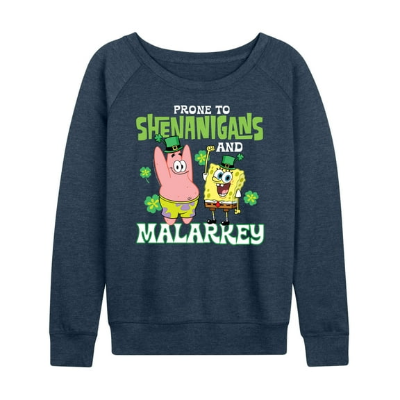 SpongeBob SquarePants - Prone To Shenanigans And Malarkey - Women's Lightweight French Terry Long Sleeve Shirt