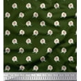 thumbnail image 1 of Soimoi Green polyester Crepe Fabric Rose Floral Decor Fabric Printed By the Yard 52 Inch Wide, 1 of 3