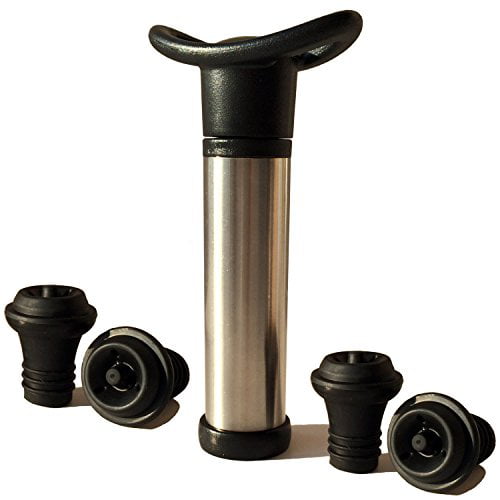 PROiMB Wine Saver Pump Preserver with 4 Vacuum Bottle Stoppers Rubber Corks Bar 