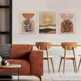 thumbnail image 4 of Boho Wall Art, Mid-Century Modern Wall Art Prints, Framed Neutral Abstract Canvas Art Prints Orange Brown Sun Desert Leaf Boho Botanical Wall Decor, Boho Painting, 4 of 6