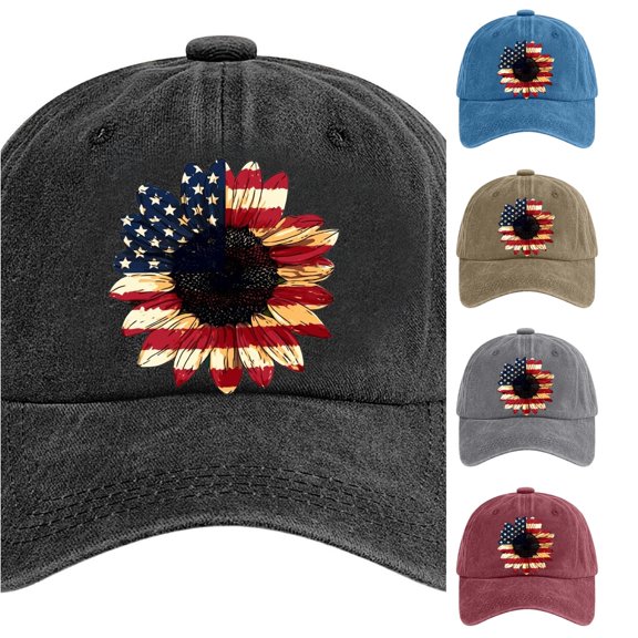 XIAOCHA Mens Printed Washed Dad Hat Shapeable Brim Party Ball Hat,Black