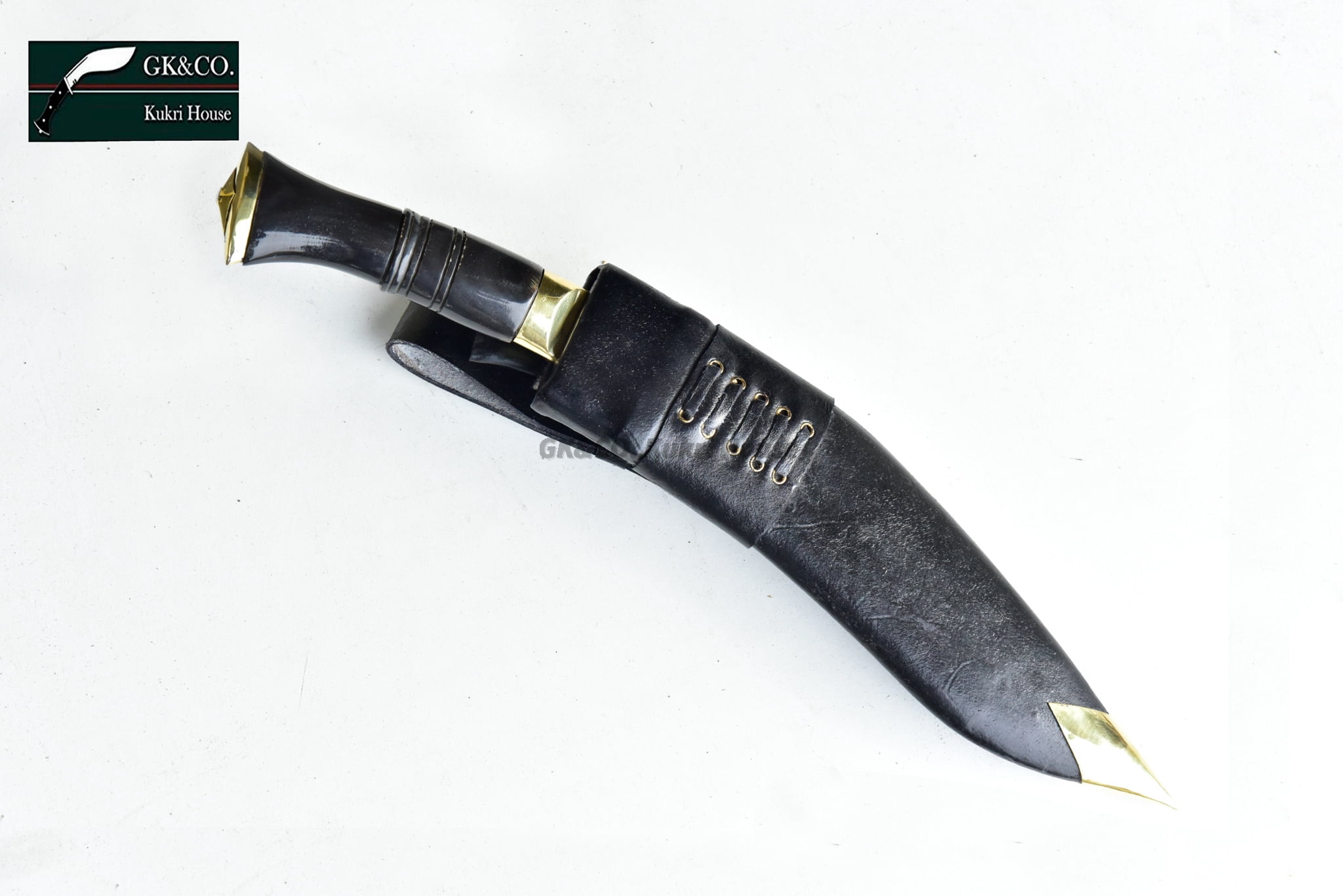 10  inches Blade Genuine Kukri/Khukuri - Service No.1 Highly Polished Knife - Handmade in Nepal by GK&CO. Kukri House.