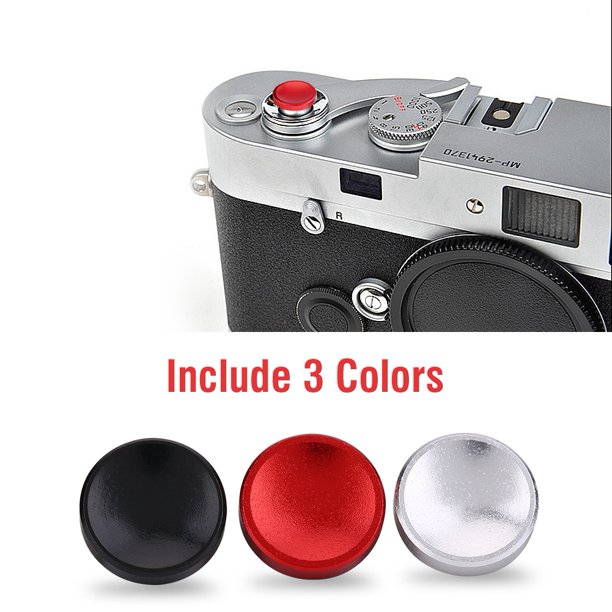Soft Metal Shutter Release Button Brass Compatible With Fujifilm X T30 X T4 X T3 X100f X T X Pro2 X Pro3 X30 X100t X100s X T2 Rx10 Iii Iv Camera Black Red Silver 11mm Concave Surface 3 Pack