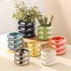 thumbnail image 3 of Ceramic Plant Pot - Cute Unique Flower Pot With Drainage Hole, For Home And Office Decor, 3 of 3