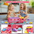 thumbnail image 6 of WonderStone 7 in 1 Carrier Truck Toys with Light & Sound, Toddler Toys for Ages 2-4, Birthday Gifts for Princess Girls, 6 of 8
