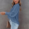thumbnail image 5 of Ketyyh-chn99 Womens Shirts 2024 Casual Long Sleeve Button Down Blouses Tops Blue,M, 5 of 5