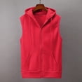 thumbnail image 3 of Vest For Men Fashion Men Sleeveless Solid Hooded Waistcoat Slim Jacket Blouse Tops Shirt, 3 of 9