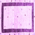 thumbnail image 1 of Ahgly Company Indoor Square Solid Purple Modern Area Rugs, 4' Square, 1 of 4