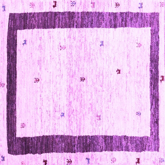 Ahgly Company Indoor Square Solid Purple Modern Area Rugs, 4' Square