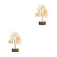thumbnail image 3 of Injueey Árbol de cristal hecho a mano - Hermosa decoración del hogar para todas las ocasiones Árbol artificial de cristal natural Cristal Cristal amarillo 2Conjunto, 3 of 6