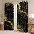 thumbnail image 2 of Homewish Fulid Striped Artistic Blackout Curtains Set of 2 (52x84 Each),Marble Texture Pattern Window Curtains,Gold Sequin Print Curtains and Drapes For Men Women,Breathable Home Decor, 2 of 6