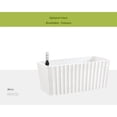 thumbnail image 5 of Juego de 2 macetas blancas para plantas, macetas para exteriores e interiores, jardineras con orificio de drenaje para una fácil limpieza, 28 x 13 x 11,5 cm, 5 of 5