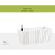 thumbnail image 5 of Macetas blancas con riego automático, paquete de 2 macetas grandes de plástico con depósito profundo y orificios de drenaje altos, 5 of 5