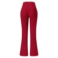 thumbnail image 6 of Womens Solid Sport Length Full Casual Pants Flare Leg High Waist Trousers Women's Pants Suit Casual Womens Pants Casual Petite Women's Pants Casual plus Size Dress Pants for Women Business Casual Long, 6 of 6
