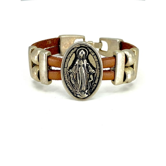 Vintage Miraculous Virgen Mary bracelet handmade jewelry by Graciela's Collection