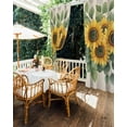 thumbnail image 5 of nqOlkjepod Outdoor Curtains for Patio Waterproof, Summer Sunflowers Outdoor Privacy Panels Grommet, Watercolor Floral Botanical Retro Blackout Outside Curtains for Porch/Cabana 54"x95", 2 Panels, 5 of 8