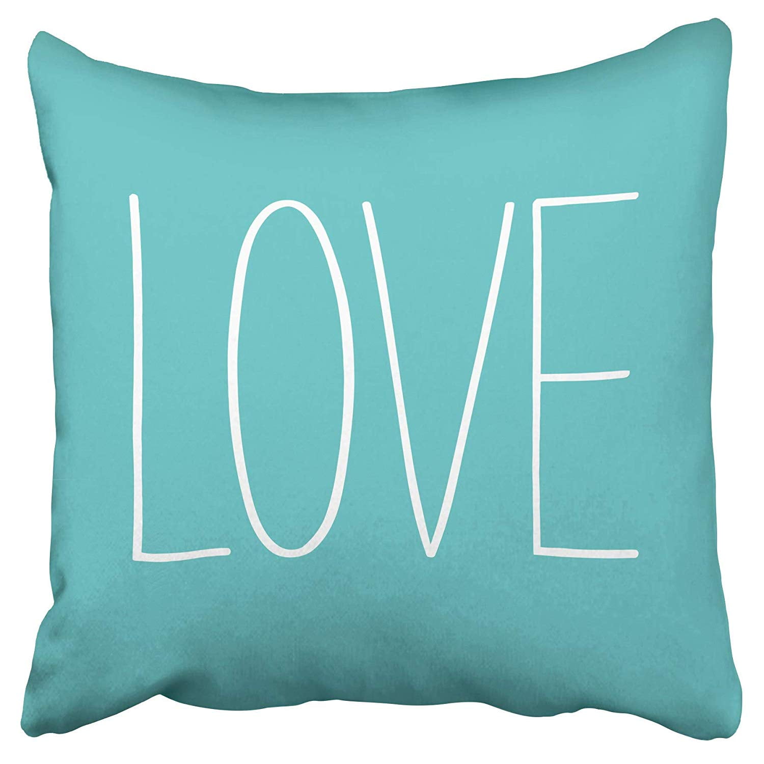 Eccot Soft Love Turquoise Blue Pillow Case Pillow Cover 20x20 inch