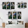 thumbnail image 4 of Designart "Purple Retro Hydrangea Blossoming I" Floral Framed Wall Art Set Of 3 - Purple Traditional Frame Canvas Set For Living Room Decor, 4 of 6