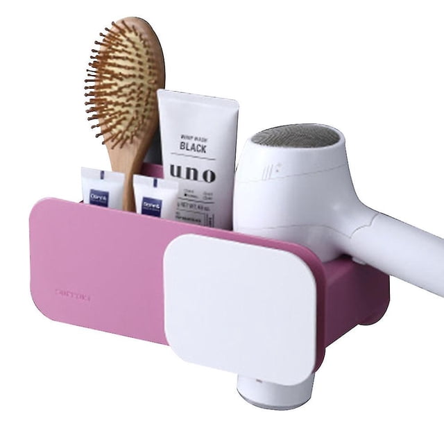 Secadora sin perforaciones Soporte Autoadhesivo Montaje en pared/Rosa Blanco/ kaili Sencillez
