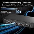 thumbnail image 3 of Conmutador Ethernet MokerLink de 8 puertos 10G gestionado L3 Web/CLI, 3 of 8