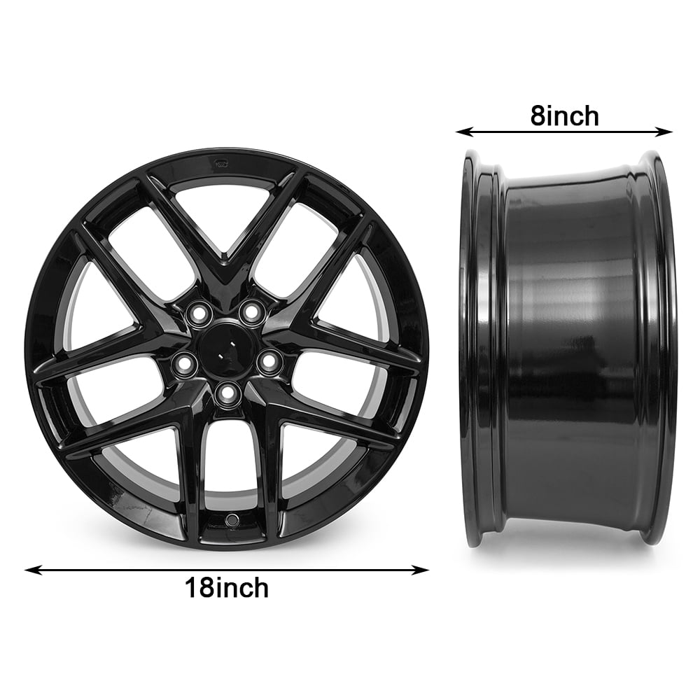 New 18" Gloss Black Replacement Alloy Wheel Rim for 2016-2024 Honda Civic Sport