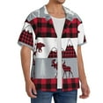 thumbnail image 4 of Wukai Buffalo Plaid Forest Men's Casual Short-Sleeve Button Down Shirt - Lightweight Summer Dress Shirt for Daily Wear-4X-Large, 4 of 7