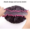 thumbnail image 6 of Casewin 6 Pieces Waterproof Shower Cap,Shower Caps for Women, Elastic Reusable Bathing Hair Cap Environmental Protection Hair Bath Caps, Double Waterproof Layers Bathing Shower Hat, 6 of 8