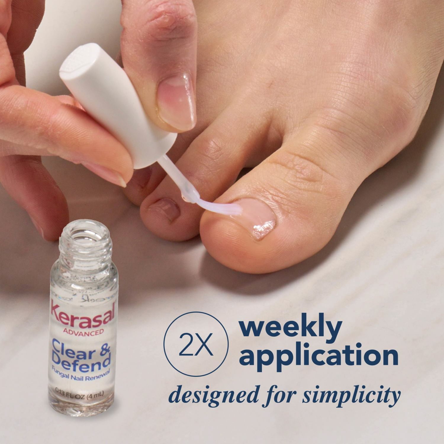 (4 pack) Kerasal Advanced Clear & Defend Fungal Nail Renewal –Better-Looking Nails after 1 Use, Apply 2x Weekly, 0.13 fl oz | HSA/FSA Eligible