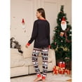 thumbnail image 5 of Matching Family Pajamas Sets Christmas PJ's Letter Plaid Printed Long Sleeve Tee and Bottom Loungewear or One-Piece Jumpsuit, 5 of 8