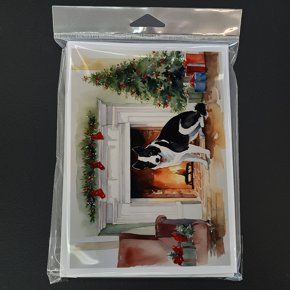 Karelian Bear Dog Cozy Christmas Greeting Cards Pack of 8 7 in x 5 in