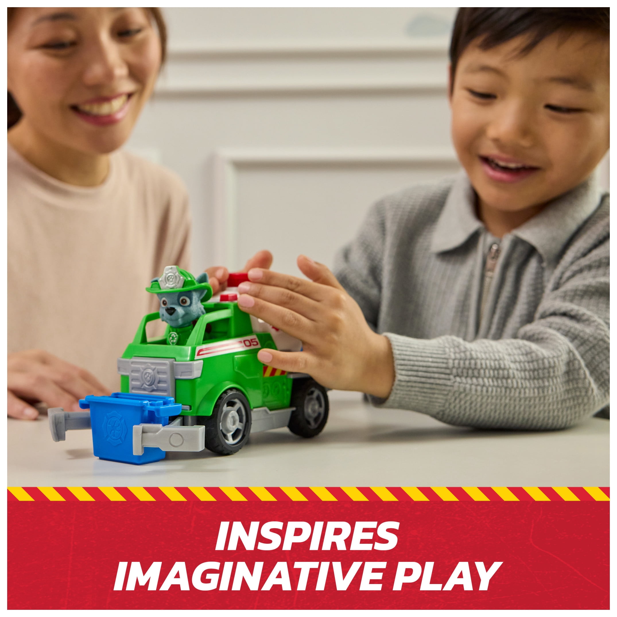 PAW Patrol Fire Rescue: Rocky Rescue Fire Tanker with Figure, Grab Claw & Accessories, for Kids 3+