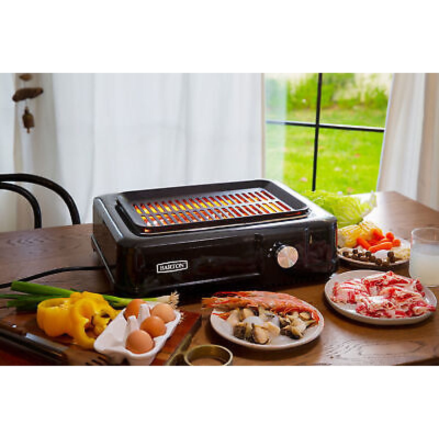 1600W Infrared Smokeless Grill Electric Indoor Grill Adjustable Heat