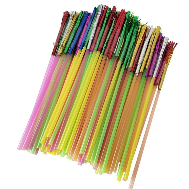 Decoración Colorida De La De Las Pajas De Beber Del Cóctel Yuyangstore 100pcs Papel de fiesta de fuegos artificiales pajas