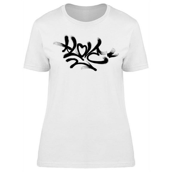 Sprayed Love Graffiti T-Shirt Women -Image by Shutterstock, Female Large